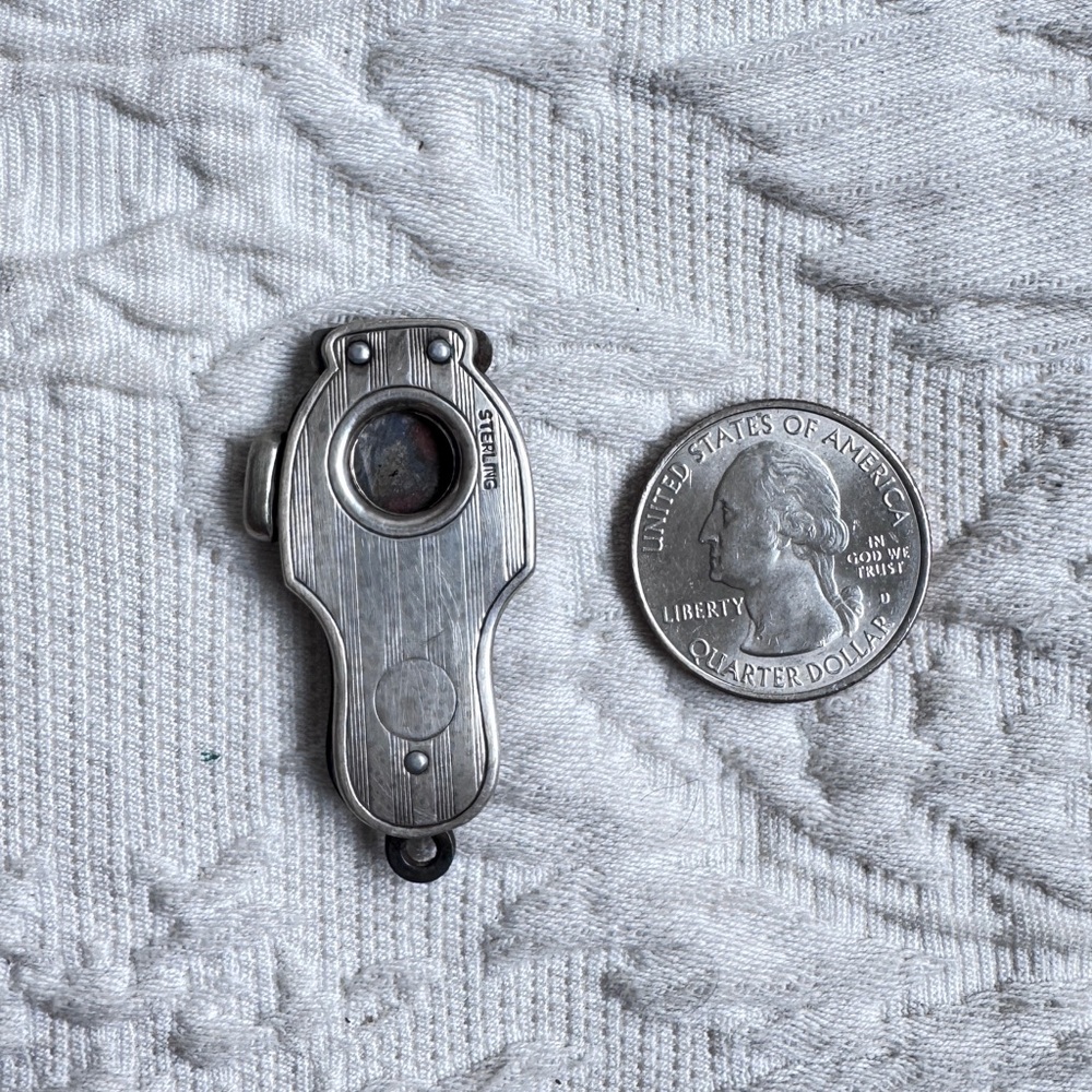 Sterling Silver Cigar Cutter Pendant